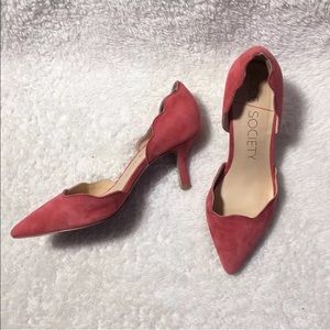 Sole Society Coralie Scalloped Pumps Coral Sz 6